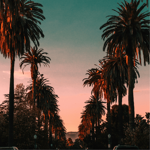 Stay just ten minutes from the iconic Sunset Strip