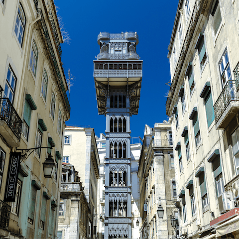 Take in the views from the Santa Justa Lift, six minutes on foot