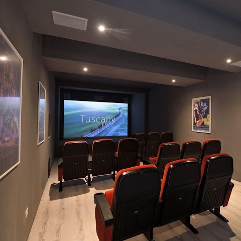 Get together in the cinema room for a family movie night
