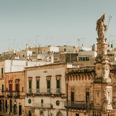 Stay in the heart of Ostuni, a historic hilltop city
