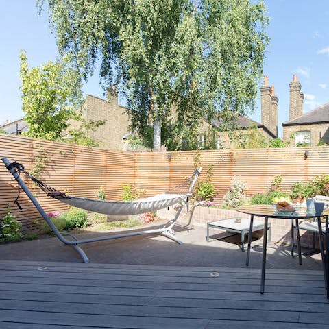 Mornings swinging in the hammock