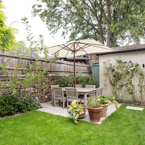 Savour garden lunches on the shaded patio