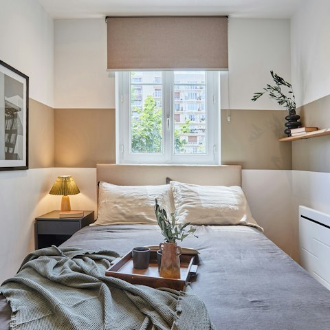 Snuggle up in the bedroom after a long day on your feet