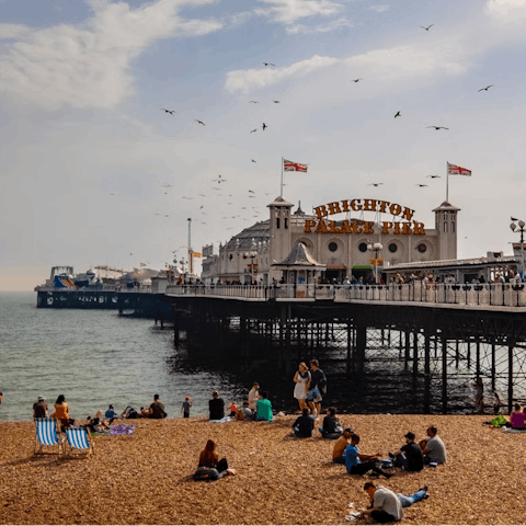 Visit the iconic Brighton Pier, just 15 minutes away