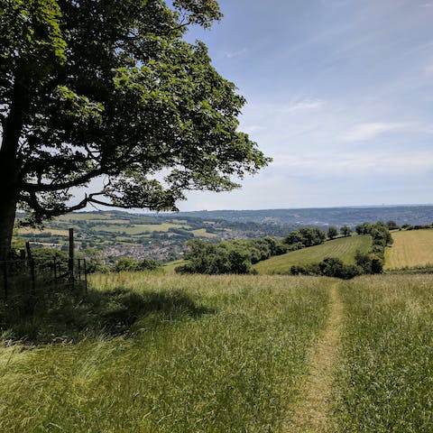Admire the view at the National Trust Cley Hill, within a fifteen–minute drive away