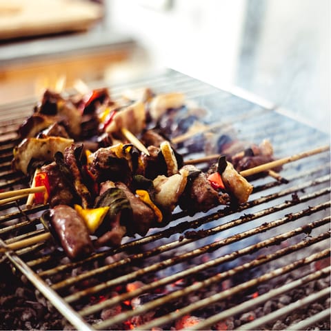 Cook up a storm on one of two propane gas grills for the ultimate al fresco meal