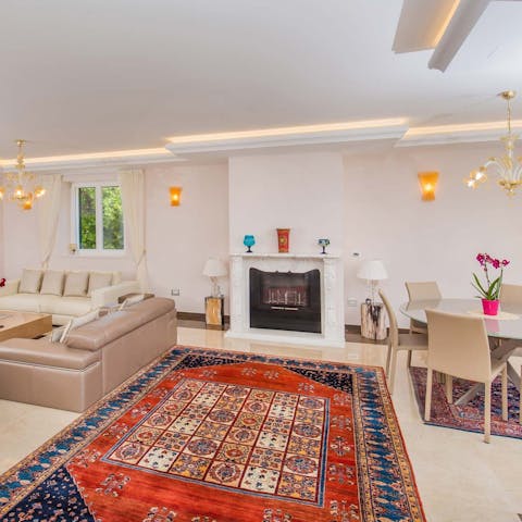 Put the fire on and get cosy in the evenings