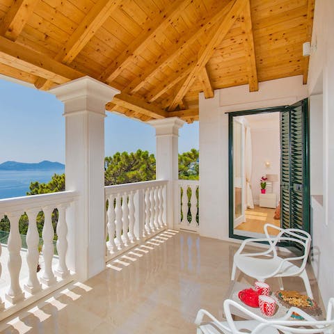 Admire the views of the Adriatic Sea from the balcony
