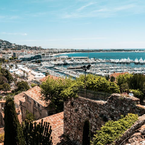 Take a scenic drive through the hills to Cannes, just a 40-minute drive away