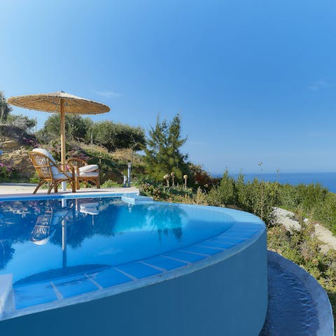 Escape the midday heat and take a dip in the private swimming pool