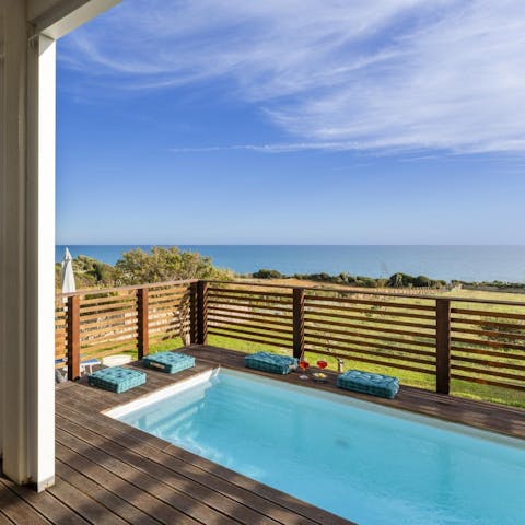Head to the beach or relax at home by the private pool