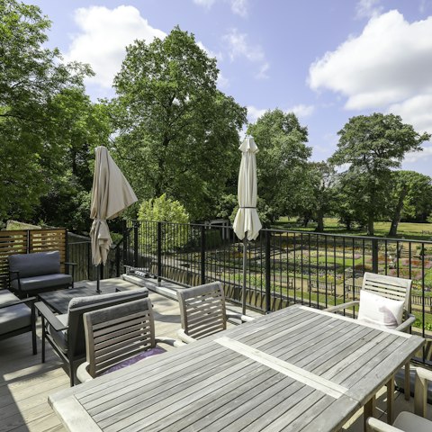 Enjoy drinks on the sunny terrace