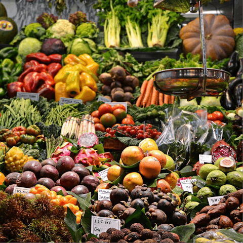 Shop at the colourful Atarazanas Market – it's just across the street