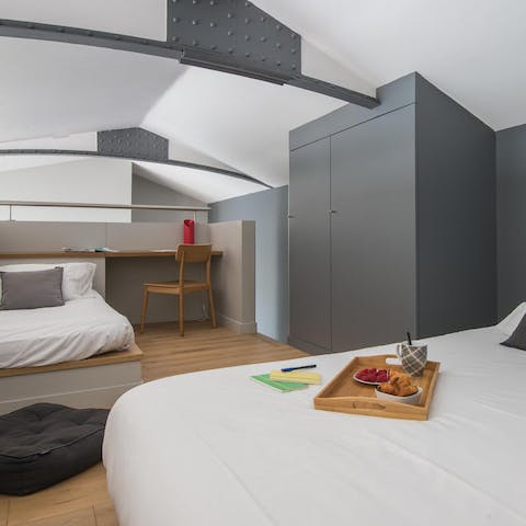 industrial-style high ceilings