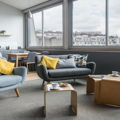 tranquil light-filled living space