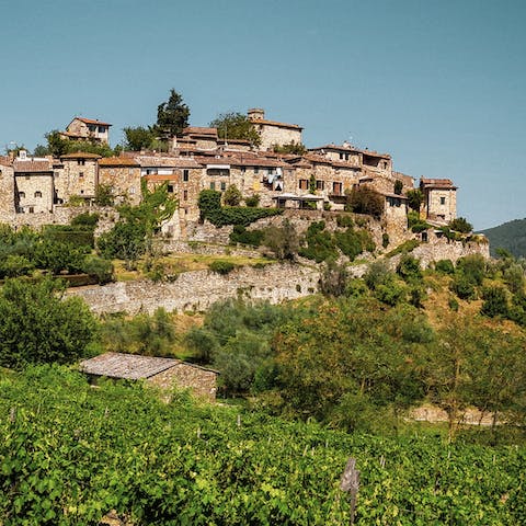 Explore the picturesque towns of Chianti – the nearest is a short drive away