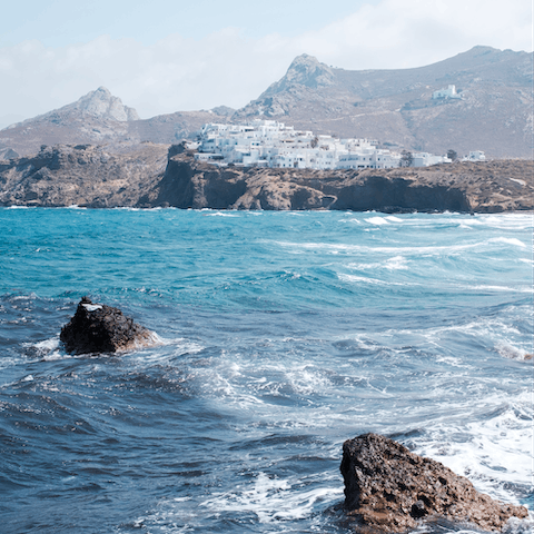 Go kite-surfing on Paralia Glifada