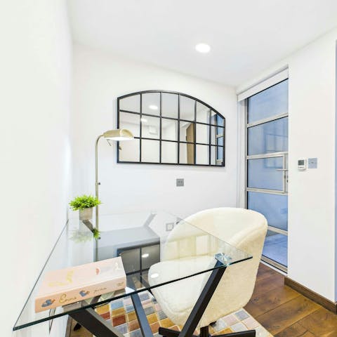 Catch up on work from the chic home office