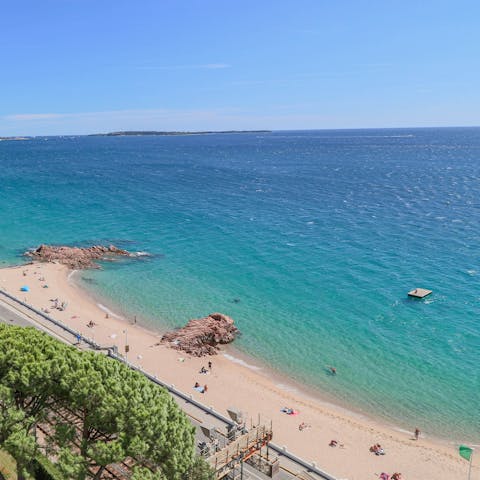 Spend your day on a sandy beach, just moments away