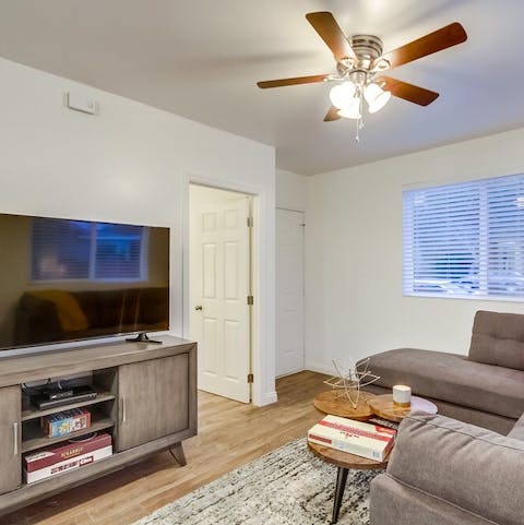 Cosy up in the living room for a movie or games night