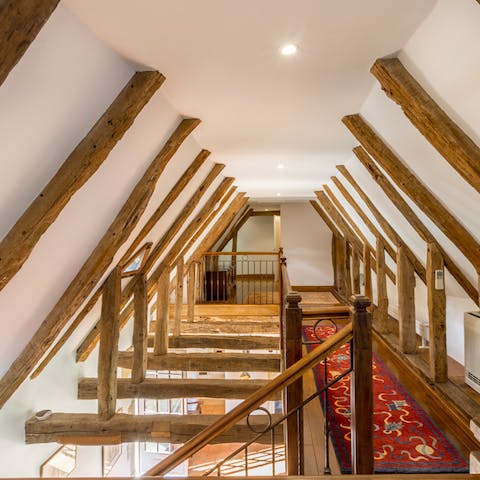 Wander through the original oak beams