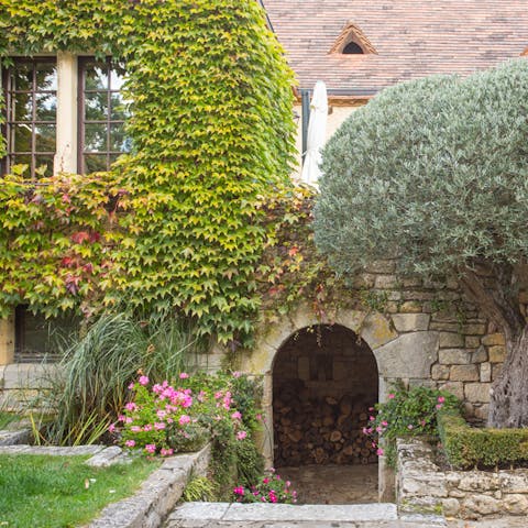 The picturesque stone exterior