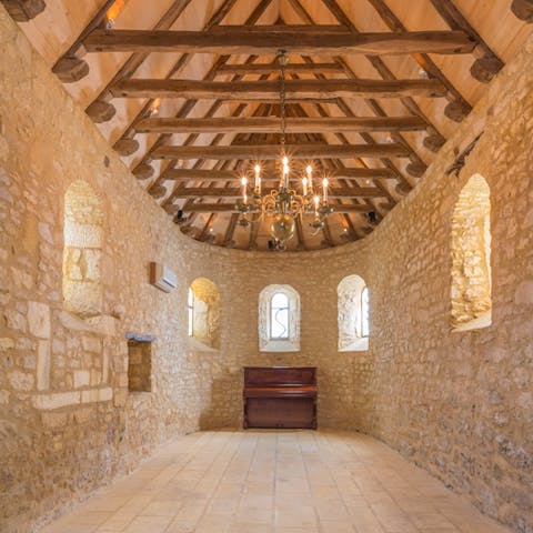 The seventeenth-century chapel in the grounds