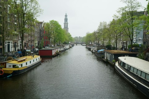 Admire Prinsengracht's elegant canal houses and tree-lined waterside views, a ten-minute walk