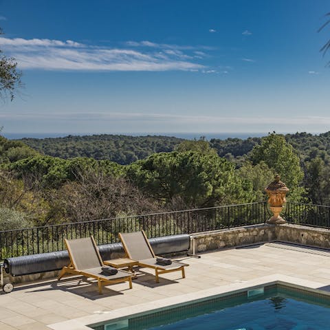 Descend from the hillside to explore the surrounding countryside and the pretty nearby town of Vence