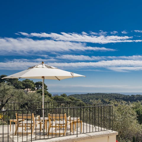Relax on the roof terrace and watch the sun go down