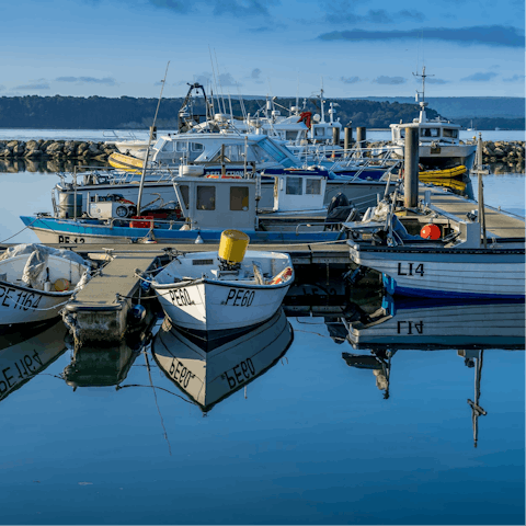 Take the ten minute drive to the port of Poole