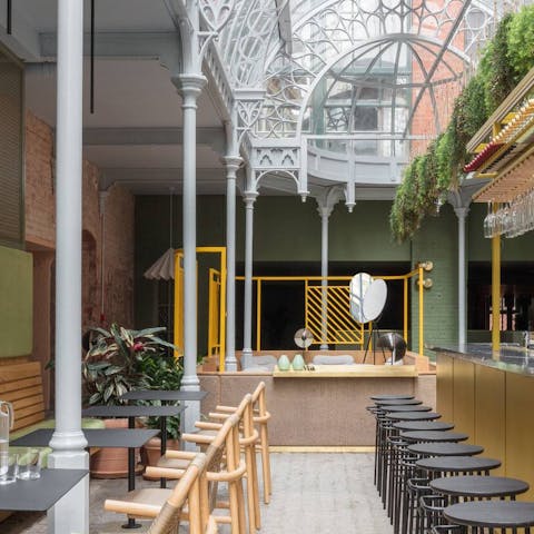 Have a drink in the building's gorgeous bar