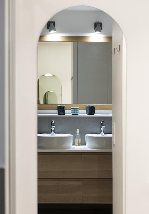 Slick and modern family bathrooms