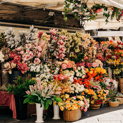 Stroll to nearby Columbia Flower Market for some pretty blooms