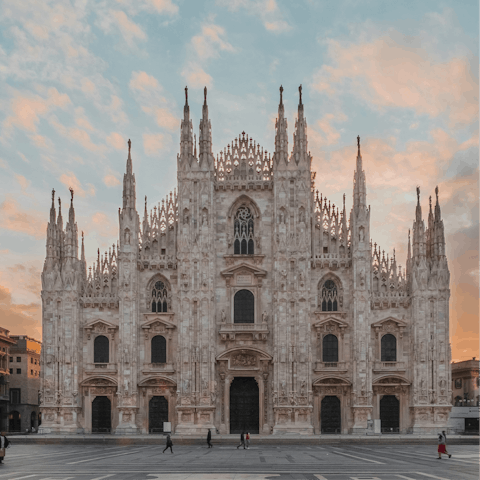 Marvel at the awe-inspiring architecture of the Duomo, a short stroll from the apartment