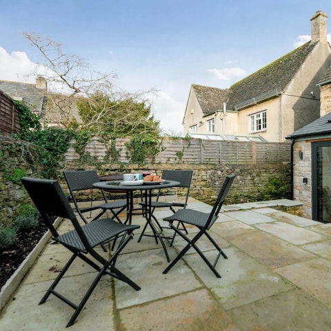 Sip your morning cuppa on the private terrace