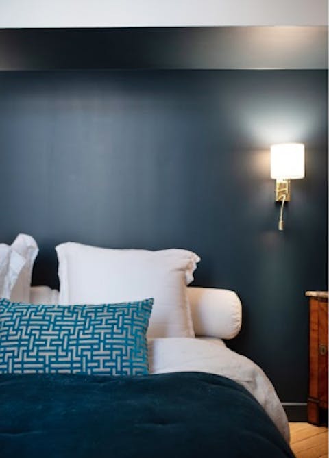 The quiet blue bedroom