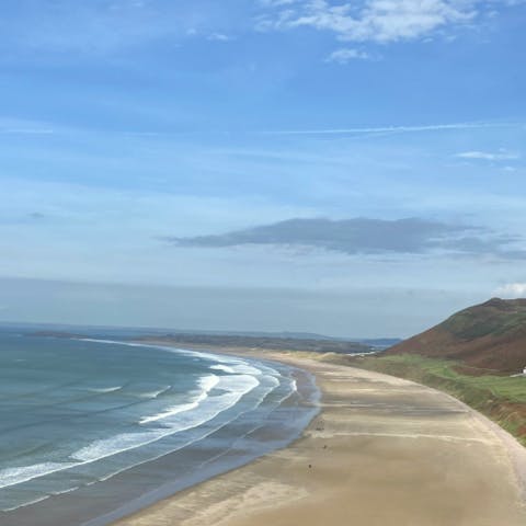 Sink your toes into sand – the beach is just 500 metres away