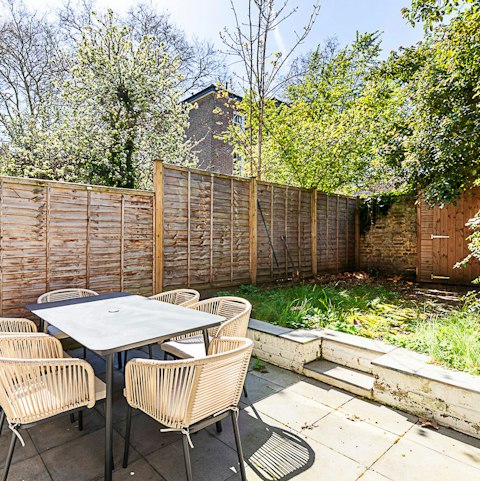 Relax in your own peaceful private garden, perfect for alfresco dining or morning coffee