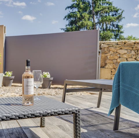 Sip wine while basking on the terrace
