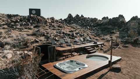 Soak in the Jacuzzi or cowboy soaking tub