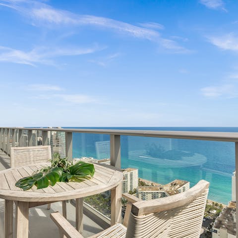 Wake up to coffee on your private terrace