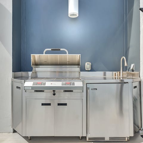 Cook like a professional at the private barbecue station on your terrace