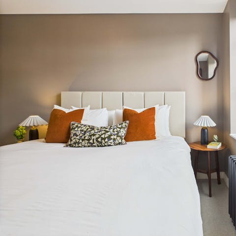 Curl up in bed after a long day on your feet