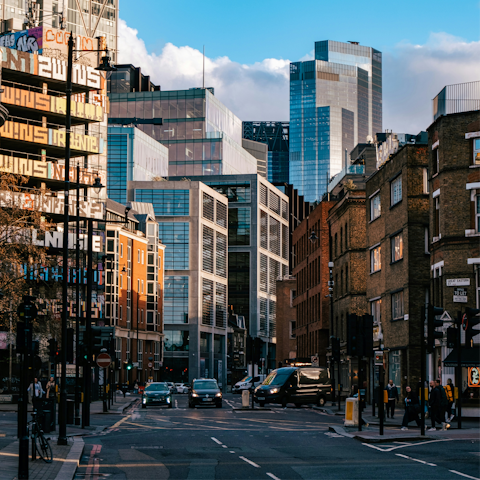 Explore Shoreditch, home to street art and trendy bars