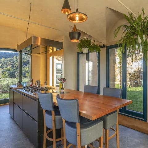 Whip up family favourites in the light-filled kitchen