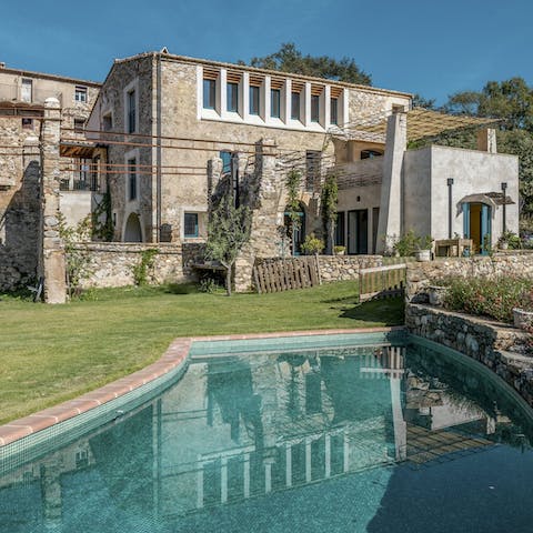 Dive into the saltwater pool for a refreshing swim