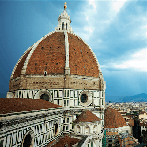 Visit the Cathedral of Santa Maria del Fiore – a short six-minute walk away