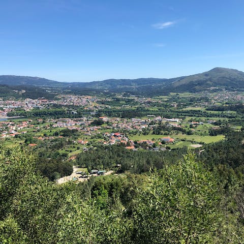 Explore the verdant, gently undulating hills that surround this home