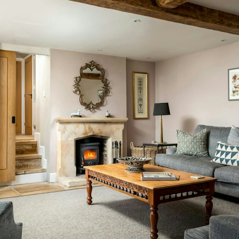 Wind down with cosy evenings by the wood-burning fire